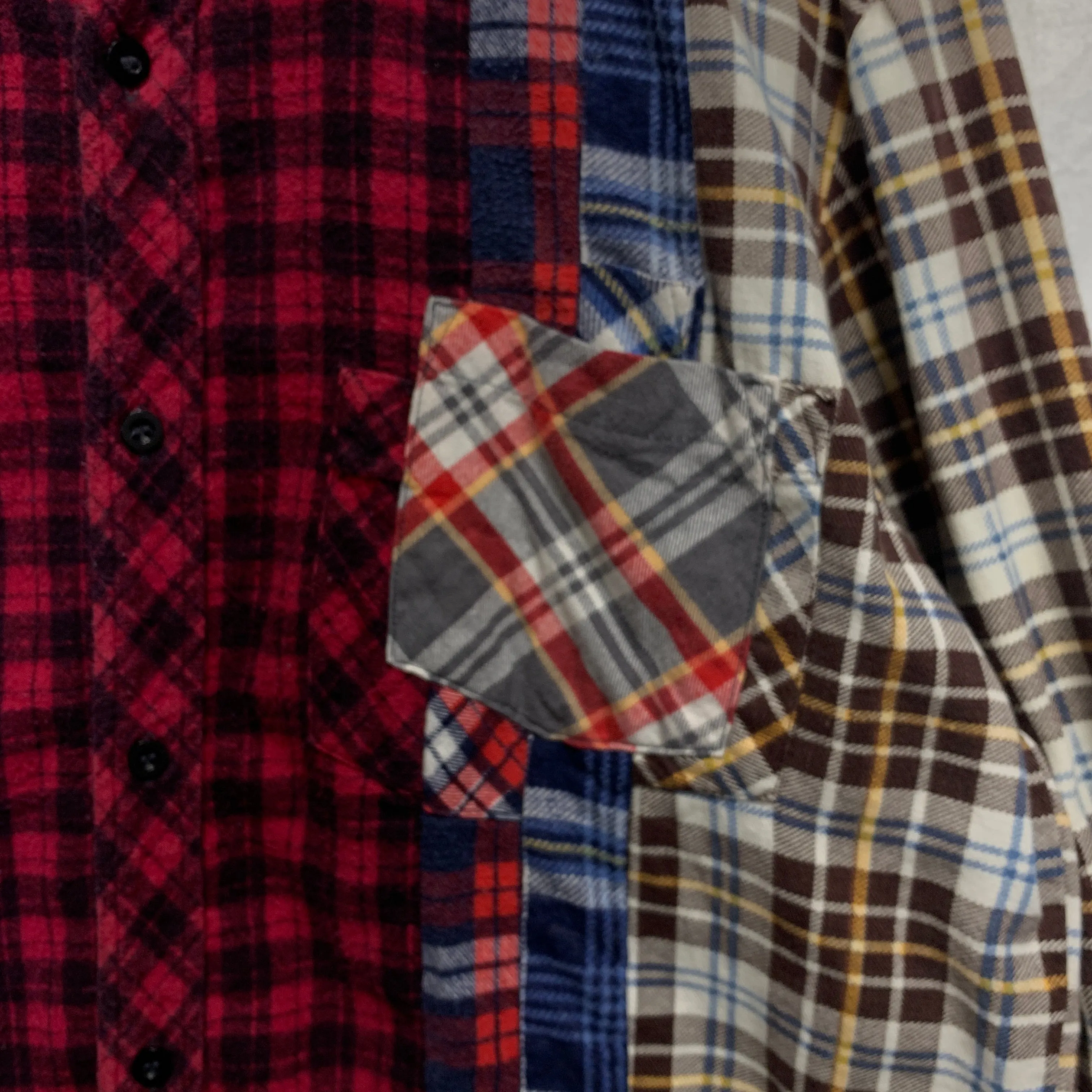 [XS] Needles Rebuild 7 Cut Oversized Flannel Shirt