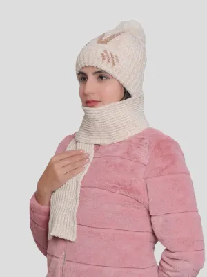 Youth Robe Women's Cap with Muffler (Beige)